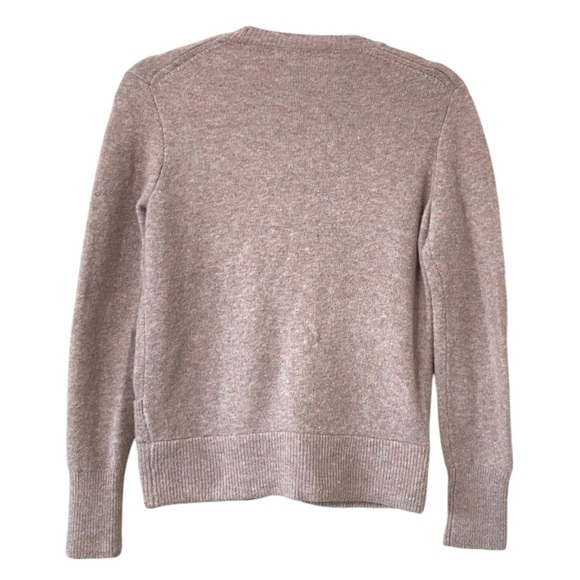 Madewell Faux Wrap Coziest Yarn Pullover Heather Boysenberry V Neckline Sweater - Picture 2 of 10